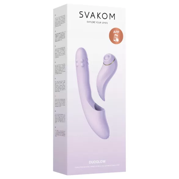 Svakom DuoGlow - pametan G-tačka i klitoralni stimulator (ljubičasti)