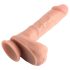 Dupla Gustina - vakuumski, realistični dildo sa testisima - 20cm (prirodna boja)