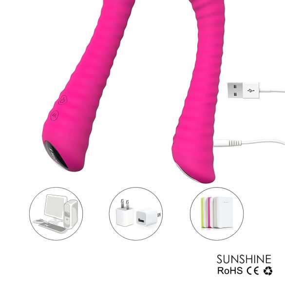 Sex HD Sunshine - punjaći G-tačka vibrator sa brazdama (pink)