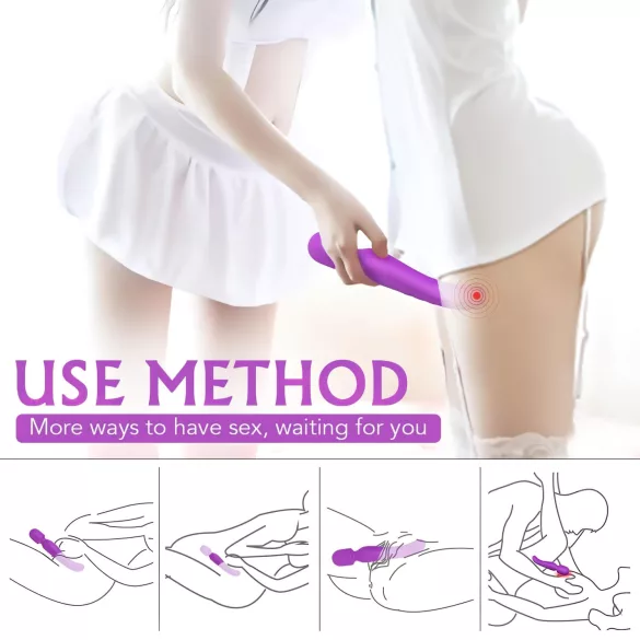 Sex HD Iris - 2-motorski grejni masažer vibrator (ljubičasti)