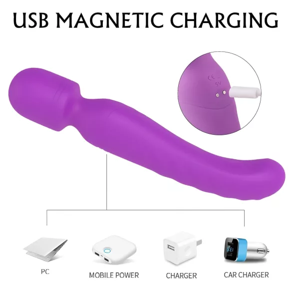 Sex HD Iris - 2-motorski grejni masažer vibrator (ljubičasti)