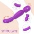 Sex HD Iris - 2-motorski grejni masažer vibrator (ljubičasti)