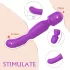 Sex HD Iris - 2-motorski grejni masažer vibrator (ljubičasti)