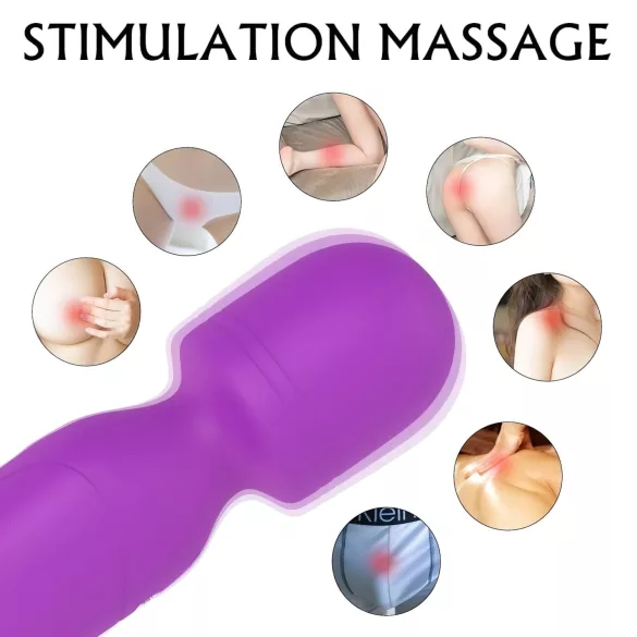 Sex HD Iris - 2-motorski grejni masažer vibrator (ljubičasti)