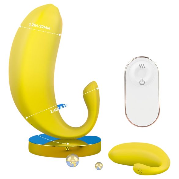 Sex HD - pametno vibrator jaje u obliku banane (žuto)