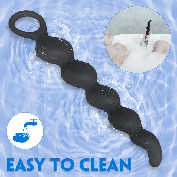 Sex HD Steven - perlast dildo za anal (crni)