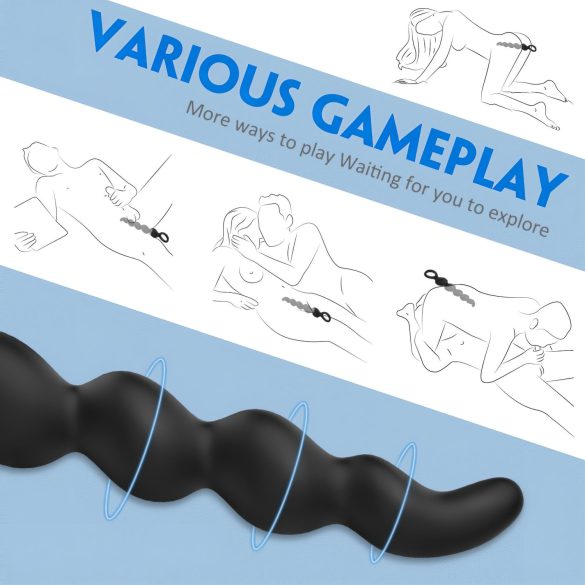 Sex HD Steven - perlast dildo za anal (crni)