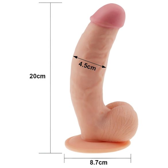 Lovetoy Ultra Mekan - elastičan, realističan dildo - 21,5cm (natur)