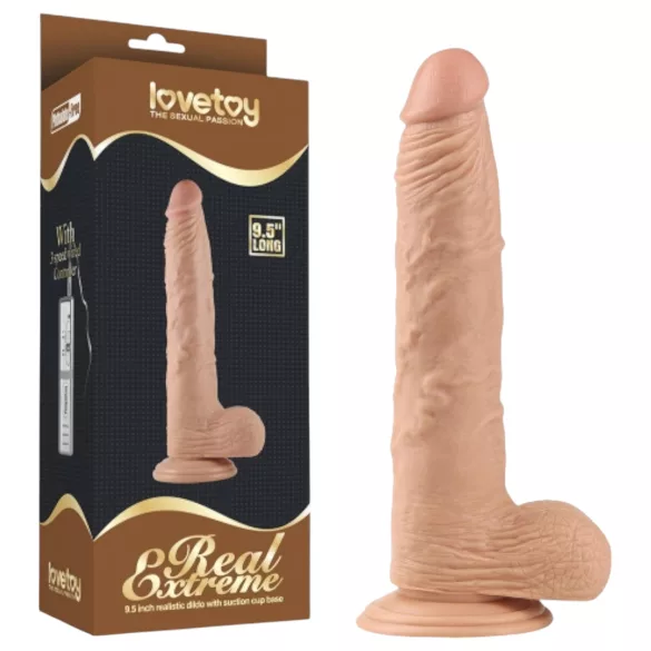 Lovetoy Real Extreme - dildo sa vakumom - 24cm