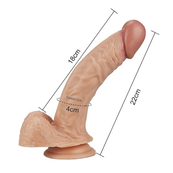 Lovetoy Real Extreme - G tačka dildo - 21cm (natur)