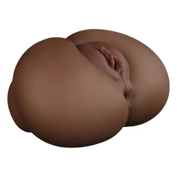 Lovetoy Streetgirl's 12 - torzo veštačke vagine i tanga (tamna prirodna boja)