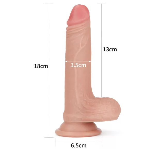 Lovetoy Natura Penis - Dvostruki prirodni dildo 18cm (prirodno)