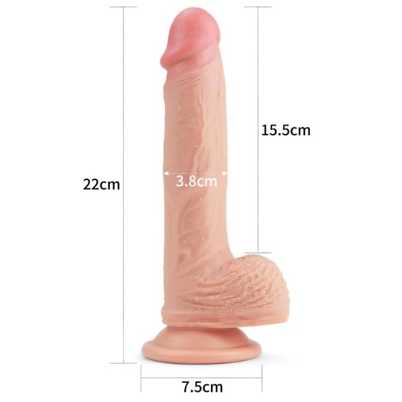 Lovetoy Prirodni Penis - realistični dildo sa vakumom 21cm (natur)