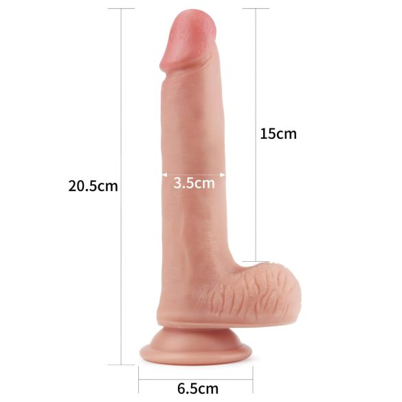 Lovetoy Prirodni penis - dvostruka tekstura 20cm (natur)