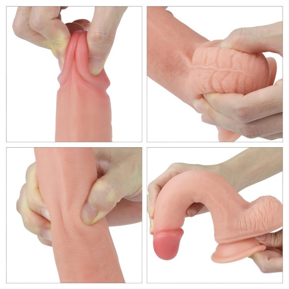 Lovetoy Prirodni penis - dvostruka tekstura 20cm (natur)