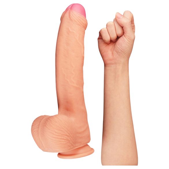 Lovetoy Pravi Osećaj - Dvostruki Dildo 28cm (prirodno)
