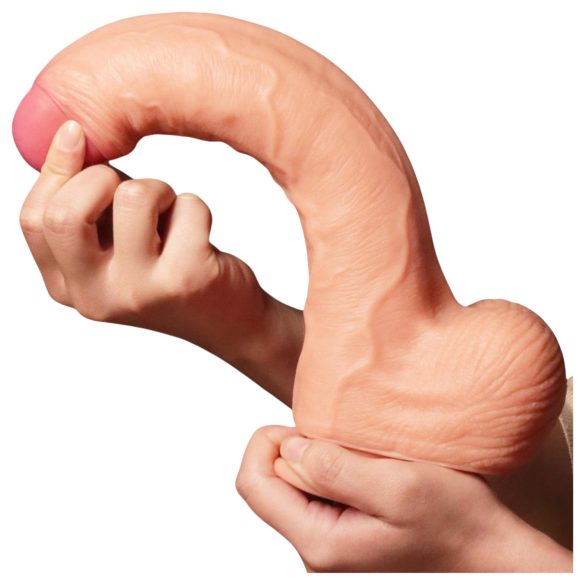 Lovetoy Pravi Osećaj - Dvostruki Dildo 28cm (prirodno)
