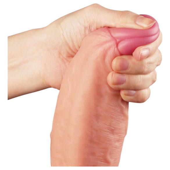 Lovetoy Pravi Osećaj - Dvostruki Dildo 28cm (prirodno)