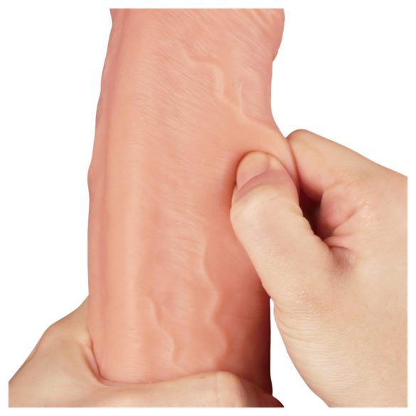 Lovetoy Pravi Osećaj - Dvostruki Dildo 28cm (prirodno)