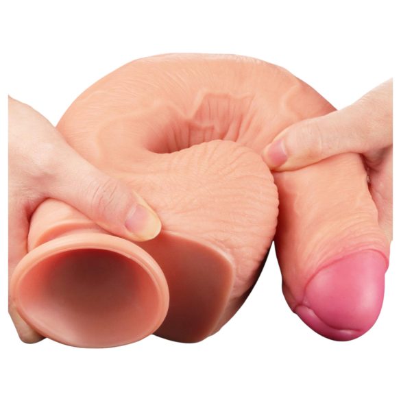 Lovetoy Pravi Osećaj - Dvostruki Dildo 28cm (prirodno)
