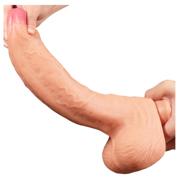Lovetoy Pravi Osećaj - Dvostruki Dildo 28cm (prirodno)