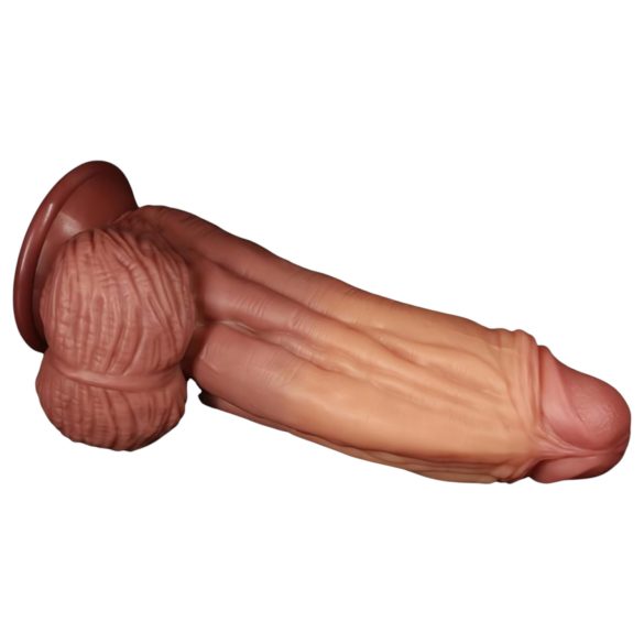 Lovetoy - Dvostruki realistični dildo - 26cm (natur)
