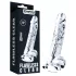 Lovetoy Flawless Transparent - dildo sa vakuumom - 19cm (proziran)
