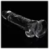 Lovetoy Flawless Transparent - dildo sa vakuumom - 19cm (proziran)