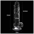 Lovetoy Flawless Transparent - dildo sa vakuumom - 19cm (proziran)