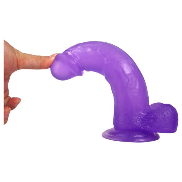 Lovetoy Jelly Stud - ljubičasti dildo sa vakumom 20cm