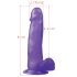 Lovetoy Jelly Stud - ljubičasti dildo sa vakumom 20cm