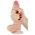 Lovetoy Sliding-Skin - dvoslojni dildo - 18cm (natur)