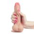 Lovetoy Sliding-Skin - dvoslojni dildo - 18cm (natur)