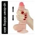 Lovetoy Sliding-Skin - dvoslojni dildo - 18cm (natur)
