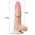 Lovetoy Sliding-Skin - dvoslojni dildo - 18cm (natur)