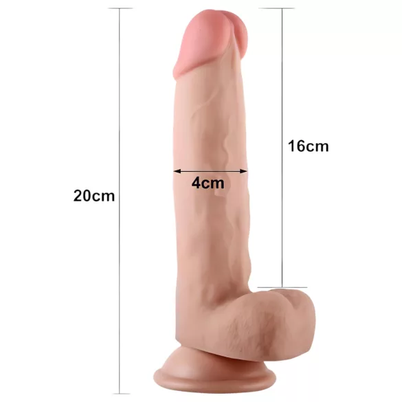 Lovetoy Dvostruki Uživač - 21cm (prirodna boja)