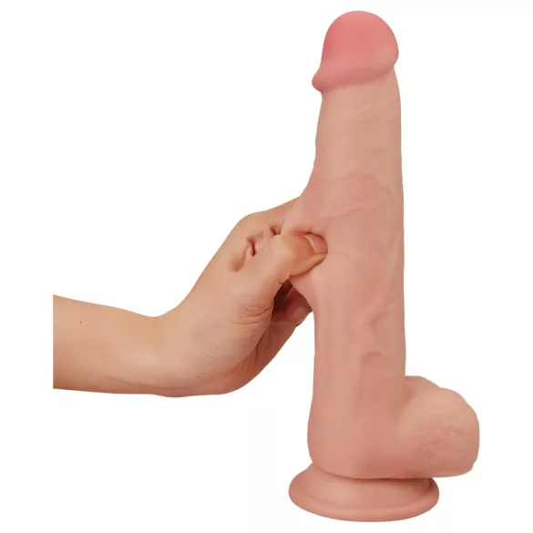 Lovetoy Sliding-Skin - dvoslojni dildo - 23cm (naturalan)