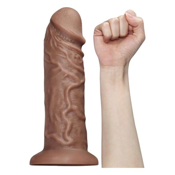 Lovetoy Chubby - realistično dildo sa vakumom - 25cm (natur)