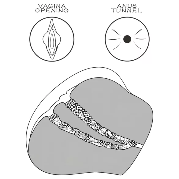 Lovetoy Streetgirl's 4 - torzo prirodne boje (vagina i guza)