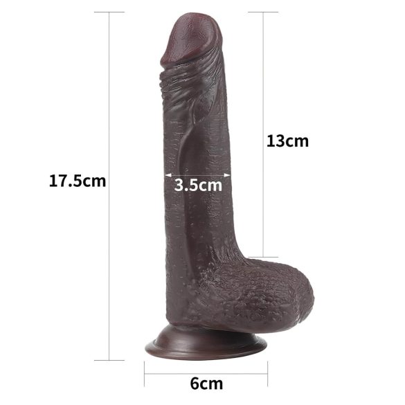 Lovetoy Sliding-Skin - slojevi dildo - 18cm (braon)