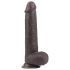 Lovetoy Sliding-Skin - dvostruki dildo - 23cm (braon)