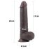 Lovetoy Sliding-Skin - dvostruki dildo - 23cm (braon)