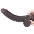 Lovetoy Sliding-Skin - dvostruki dildo - 23cm (braon)