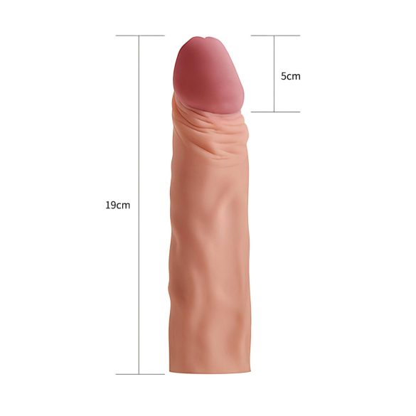 Lovetoy Pleasure X-tender - Povećanje penisa - 19cm (prirodna boja)