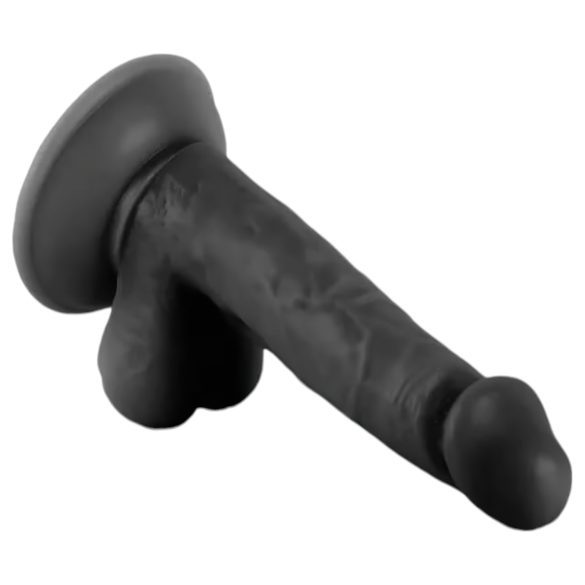 Gospodin Grub - realistični dildo sa vakuumom 17cm (crni)