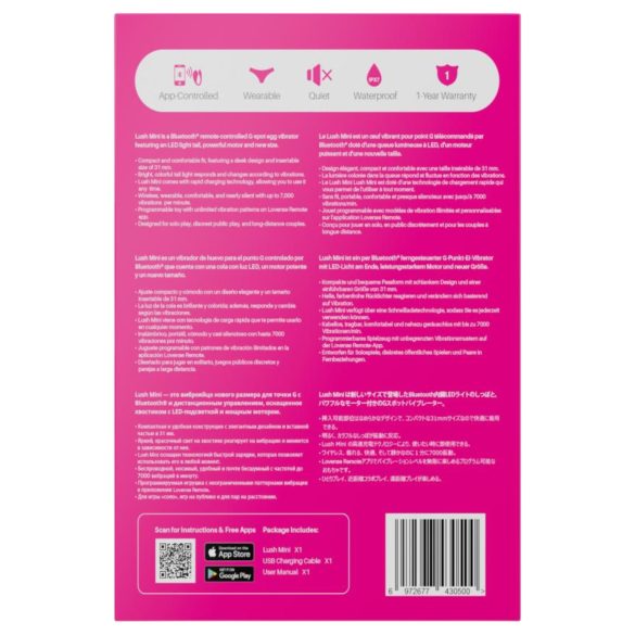 Lovense Lush Mini - pametno vibro jaje (roze)