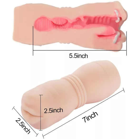 Tracy's Dog Čaša - realističan oralni masturbator sa zubima (prirodna boja)