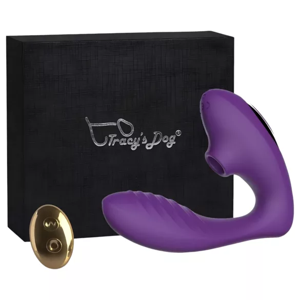 Tracy's Dog 2 - 2u1 vazdušni talasi vibrator (ljubičasti)