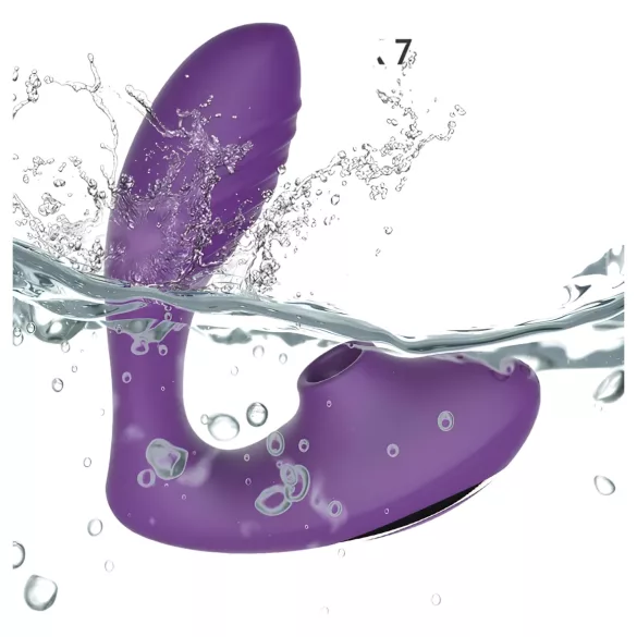 Tracy's Dog 2 - 2u1 vazdušni talasi vibrator (ljubičasti)