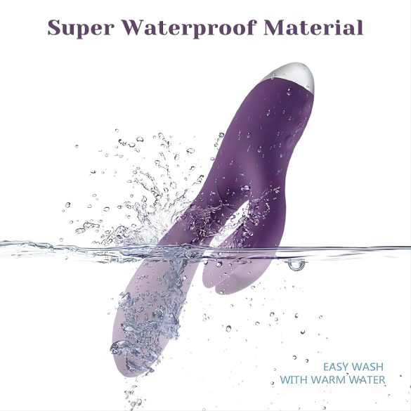 Tracy's Dog Zeka - vodootporni vibrator s klitoralnim dodatkom (ljubičasti)